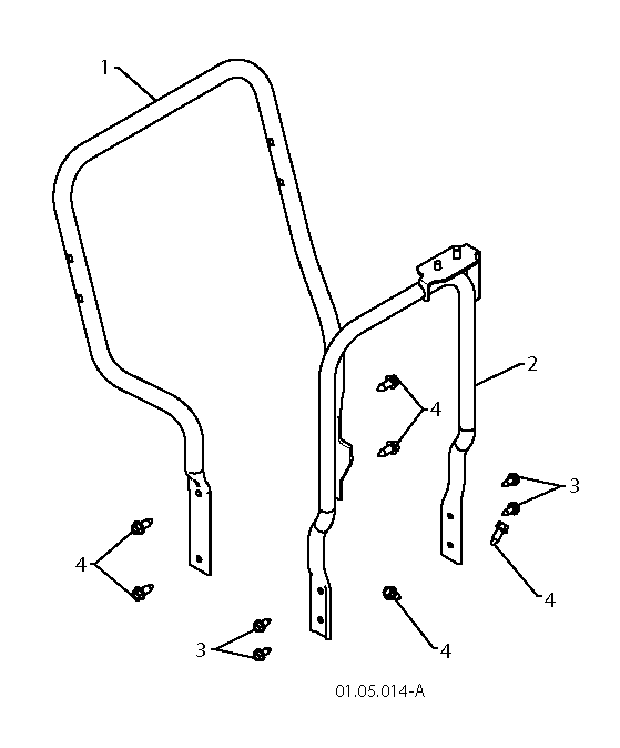 Handle Diagram and Parts List for 11527SB96193006400 2010-06 Husqvarna Snow Blower
