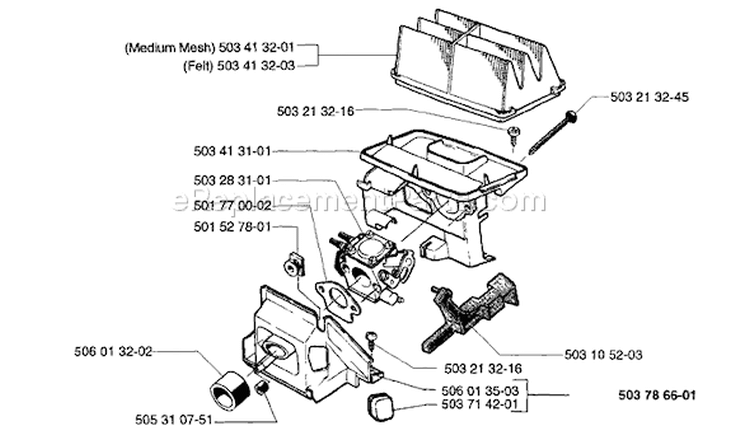 Page A Diagram and Parts List for 49 1996-01 Husqvarna Chainsaw