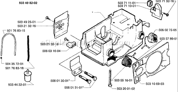 Page D Diagram and Parts List for 49 1996-01 Husqvarna Chainsaw
