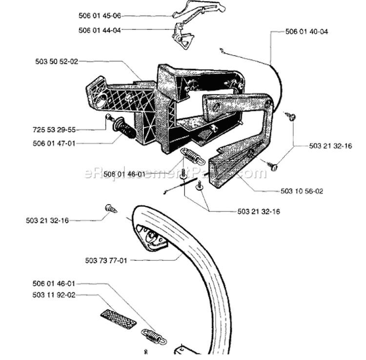 Page E Diagram and Parts List for 49 1996-01 Husqvarna Chainsaw
