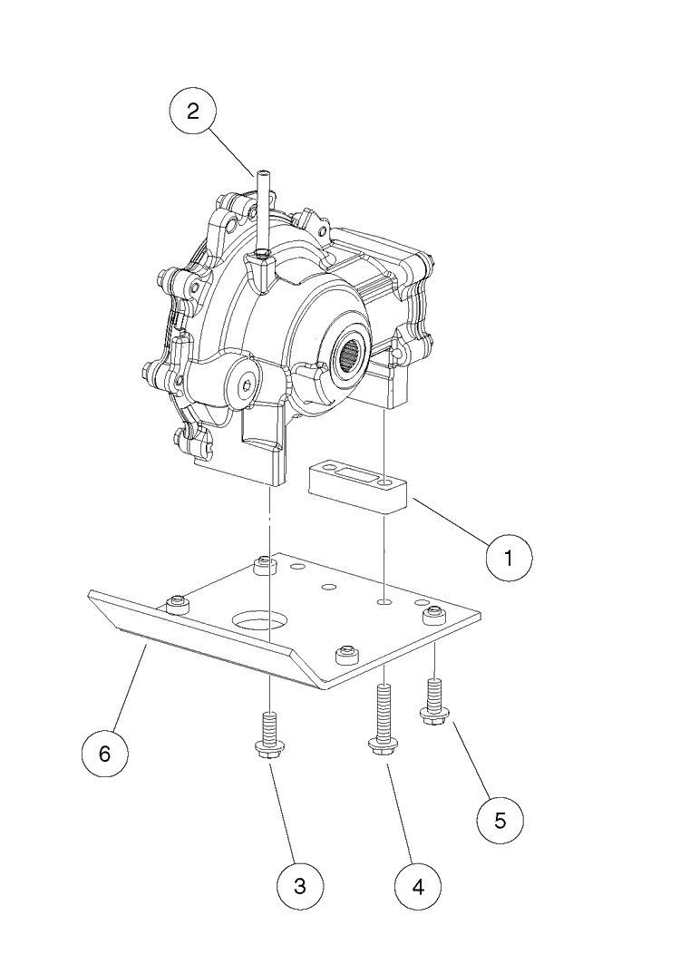 Front Differential Mounting Plate Diagram and Parts List for HUV4421GXP 2009 Husqvarna Lawn Tractor