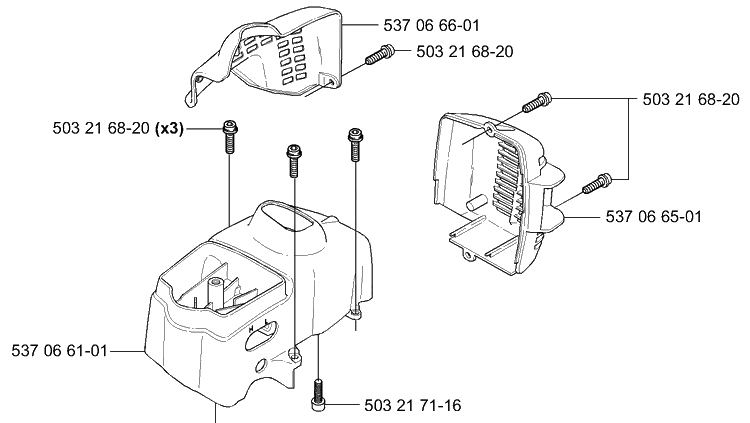 Covers Diagram and Parts List for HA850 2004-01 Husqvarna Hedge Trimmer