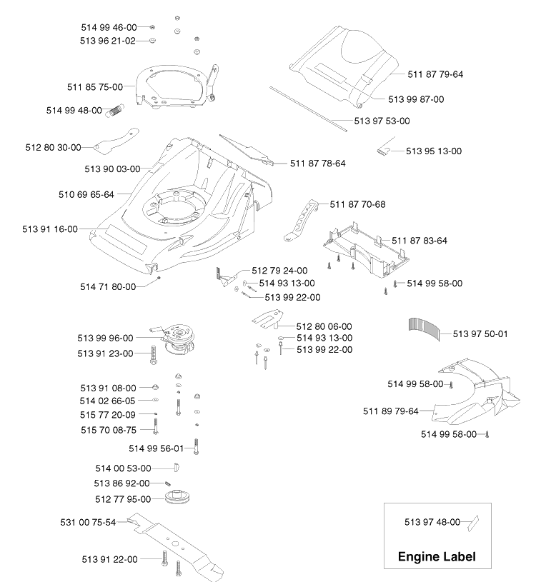 Frame 3 Diagram and Parts List for 49 ROYAL Husqvarna Lawn Mower