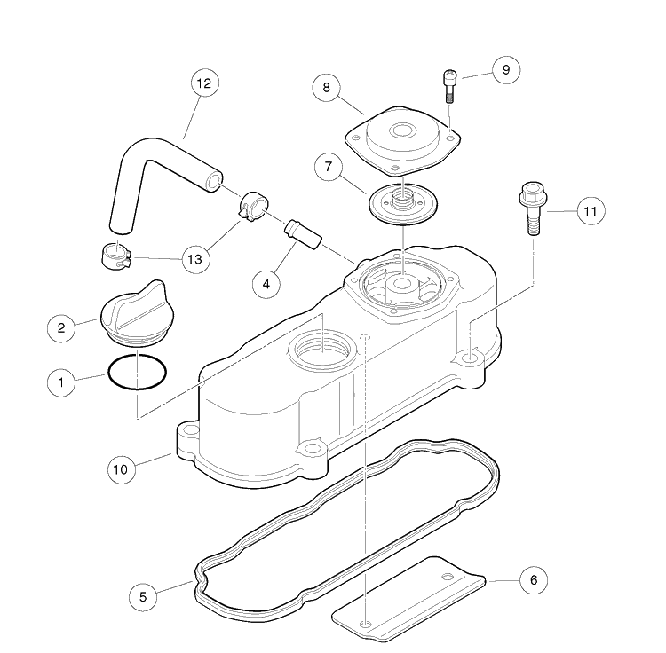 Head Cover Diagram and Parts List for HUV4421GXP 2009 Husqvarna Lawn Tractor