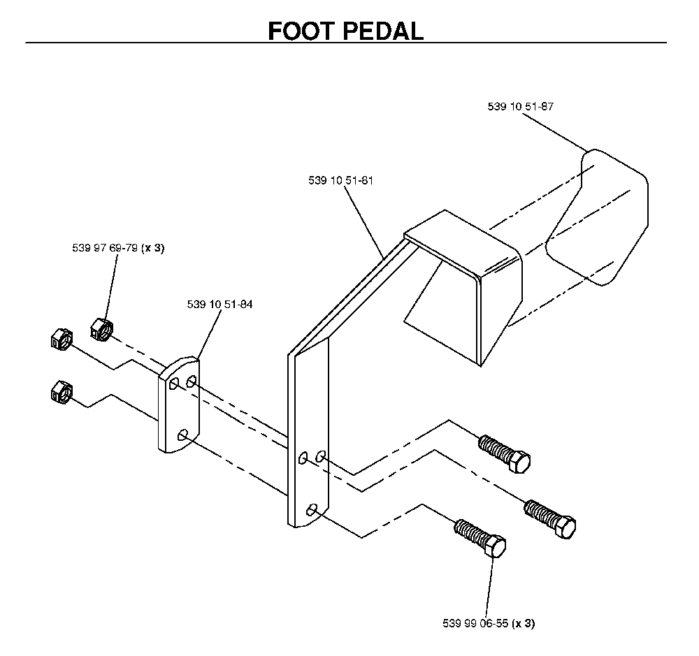 Pedals Diagram and Parts List for BZ34C (968999316)(2006-04) Husqvarna Lawn Tractor