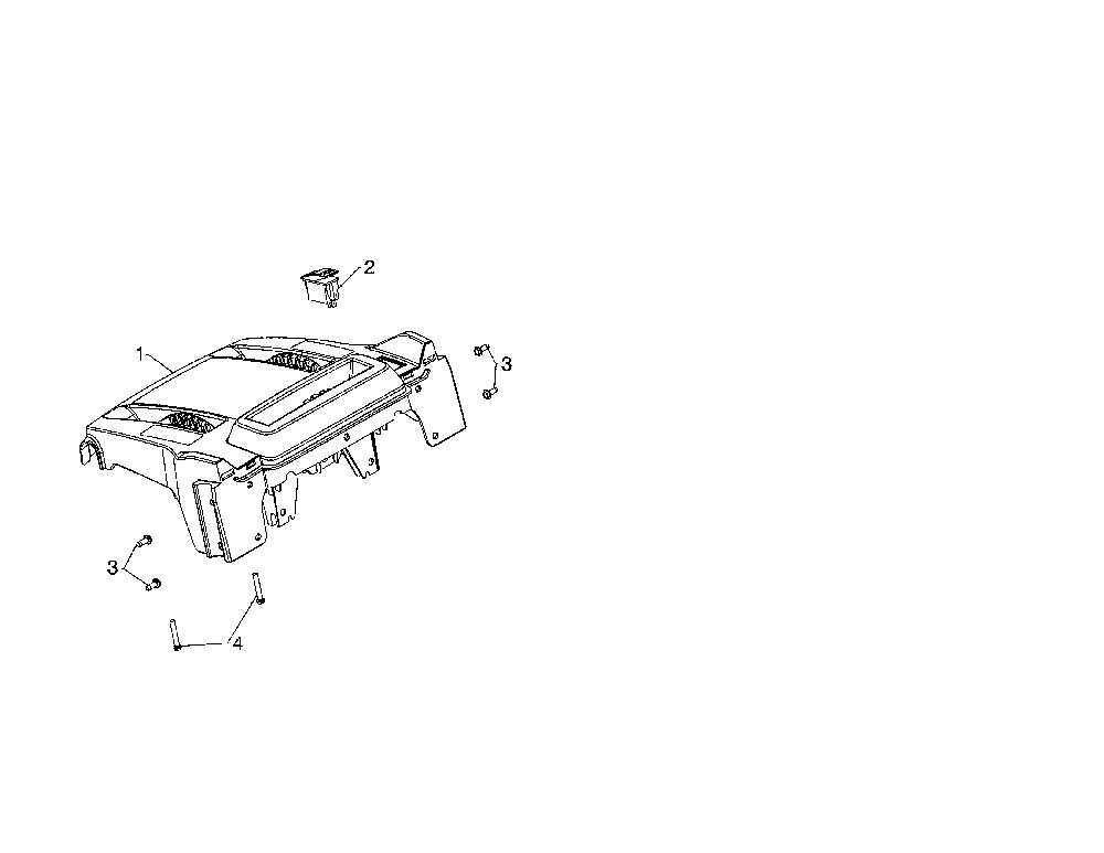 Console base Diagram and Parts List for ST227P-96193009702  Husqvarna Snow Blower