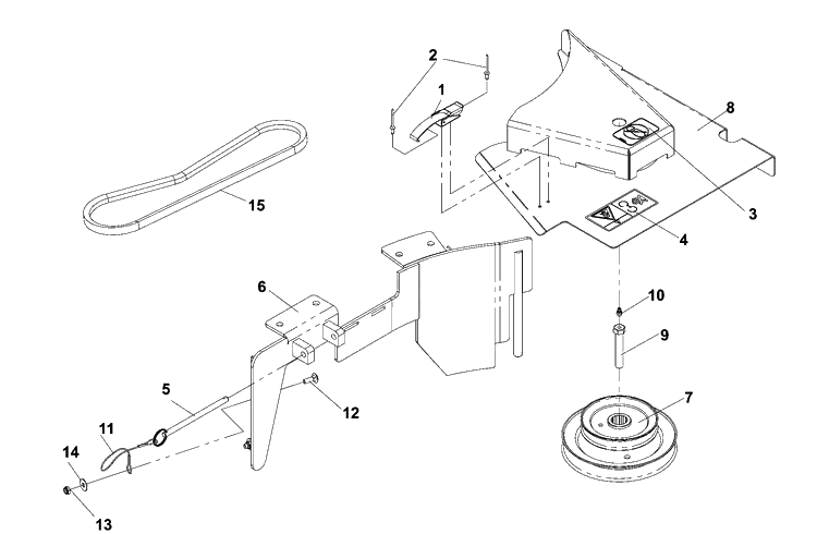 Drive Kit Assembly - 61 Inch Deck Diagram and Parts List for HCS9 2005-03 Husqvarna Lawn Tractor Accessories