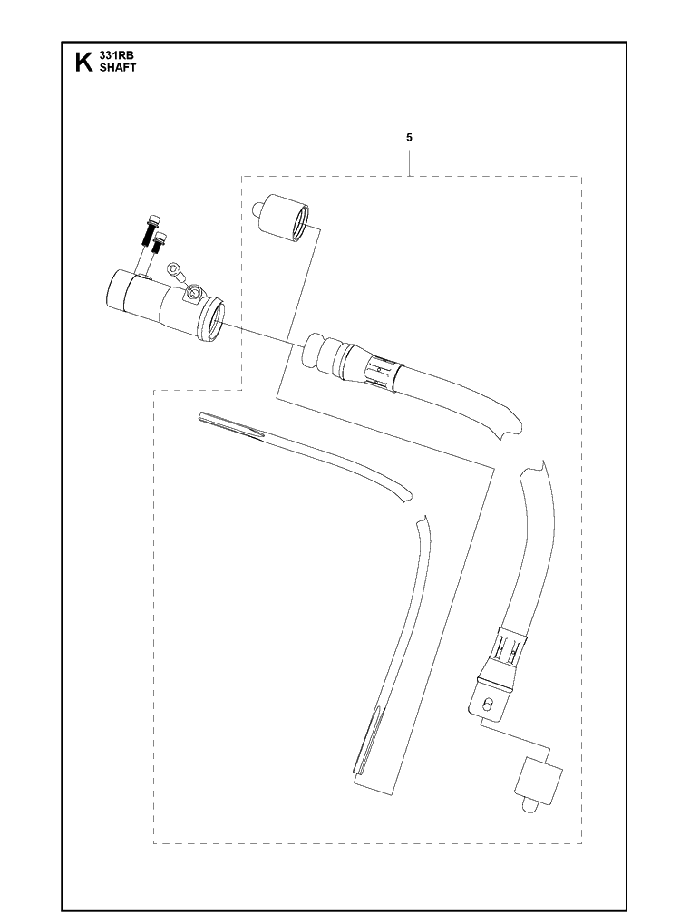 Shaft Diagram and Parts List for 331RB (967866402)(2019-04) Husqvarna Edger