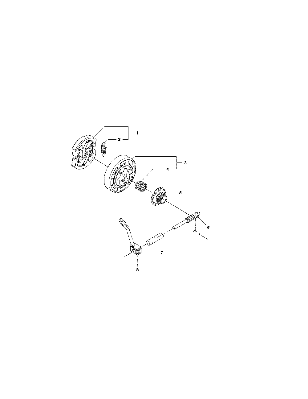 Clutch & oil pump Diagram and Parts List for 965167936  Husqvarna Chainsaw