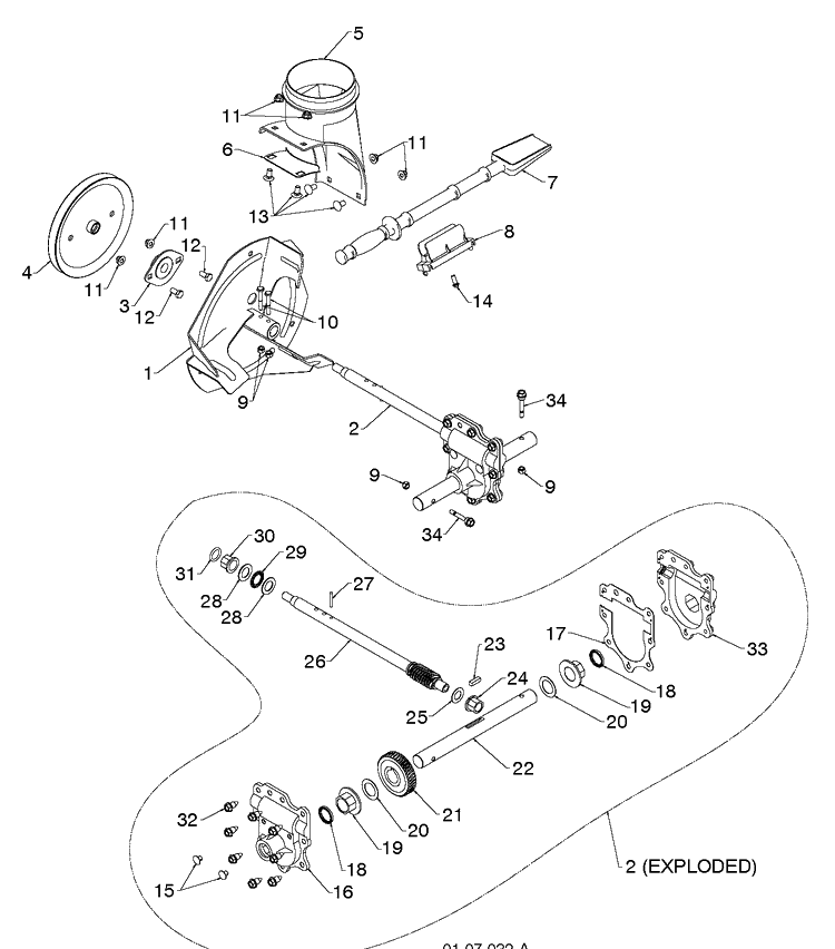 Auger Housing And Impeller 4 Diagram and Parts List for ST268EP (96191003813)(2014-07) Husqvarna Snow Blower