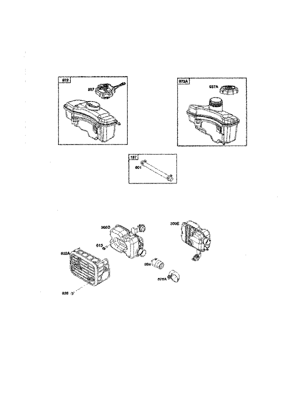 Exhaust system/fuel supply Diagram and Parts List for HU725AWDH-96145001901  Husqvarna Lawn Mower