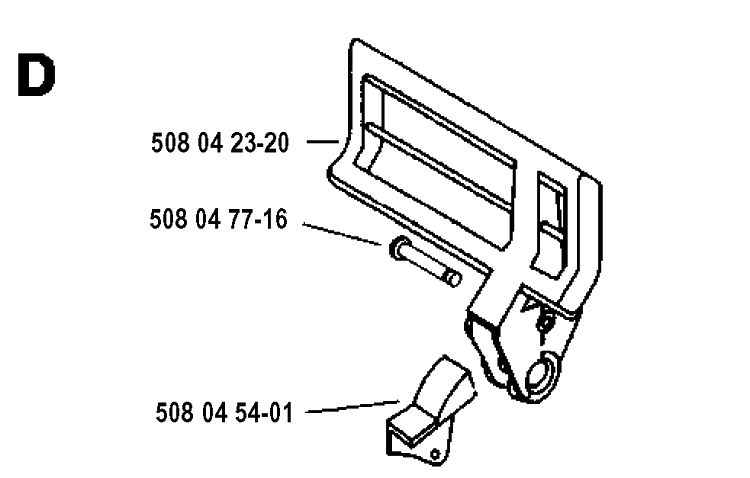 Handle Diagram and Parts List for 1600 19953600001-Current Husqvarna Chainsaw