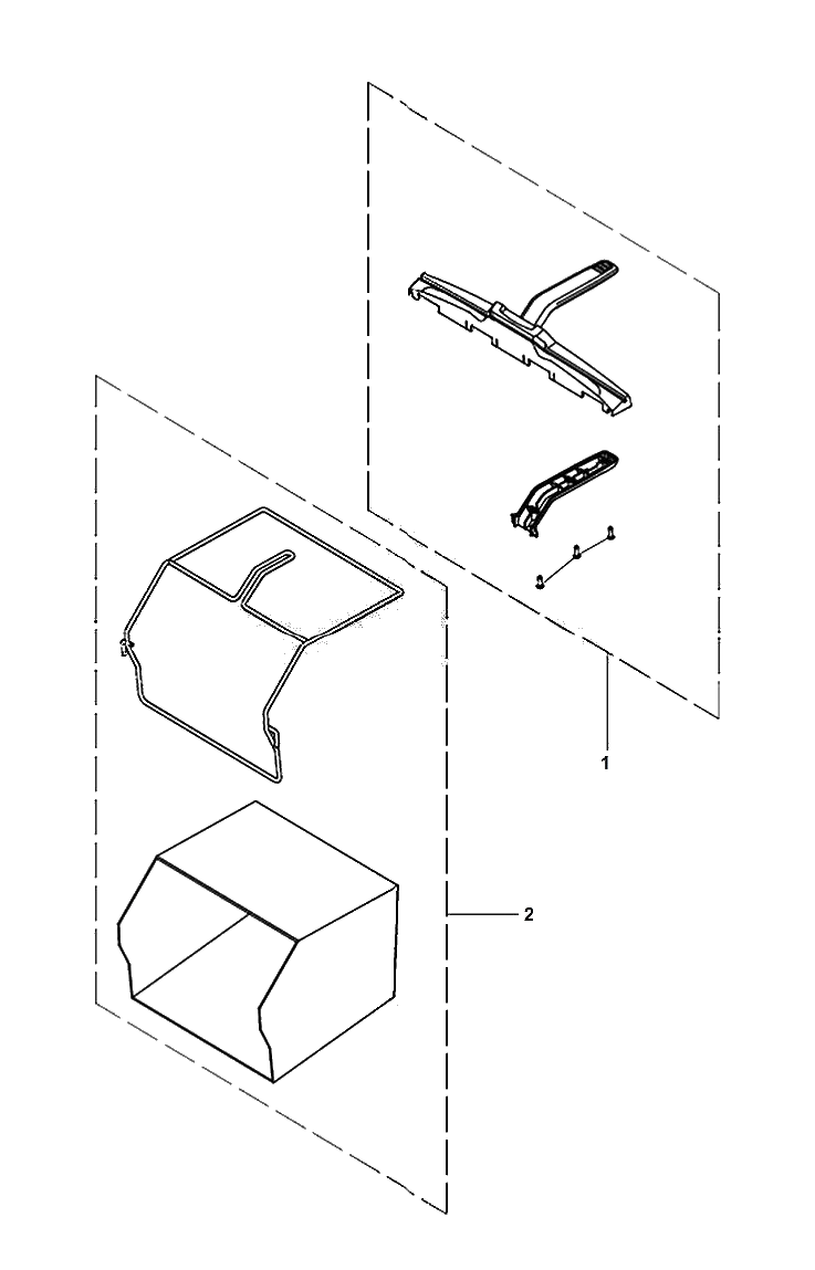 Bagger Diagram and Parts List for S138I 967922202 Husqvarna Dethatcher