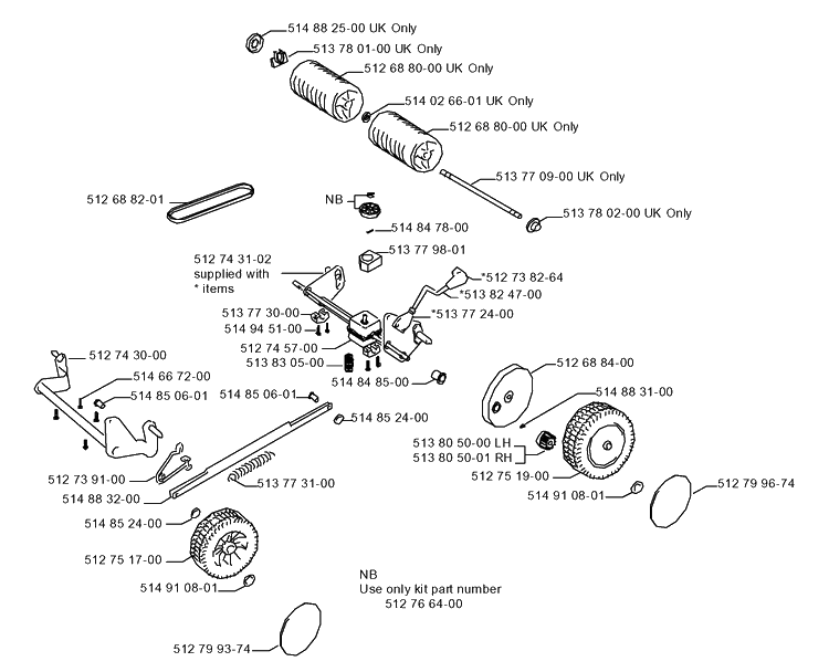 Wheels And Tires 3 Diagram and Parts List for R43  Husqvarna Lawn Mower