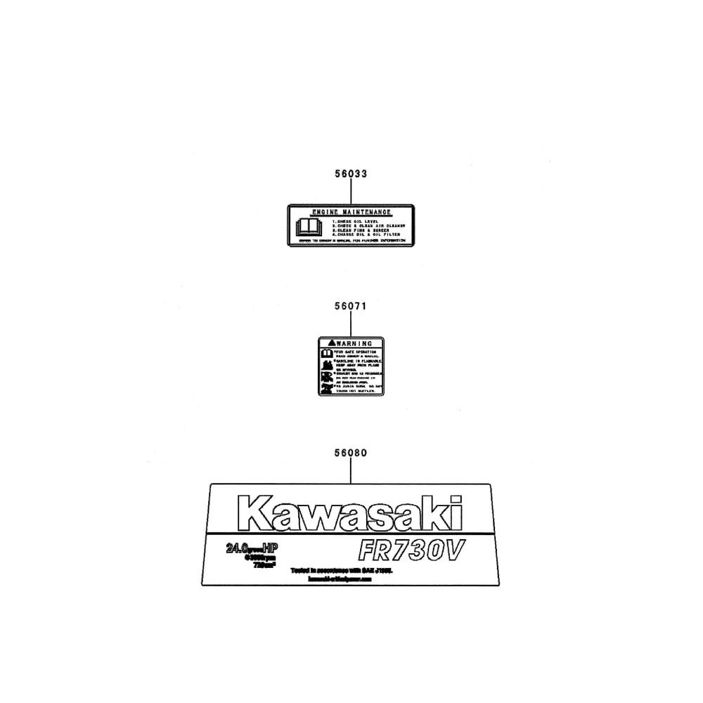 Engine >> Label Diagram and Parts List for LGT24K54 240472 Husqvarna Lawn Tractor