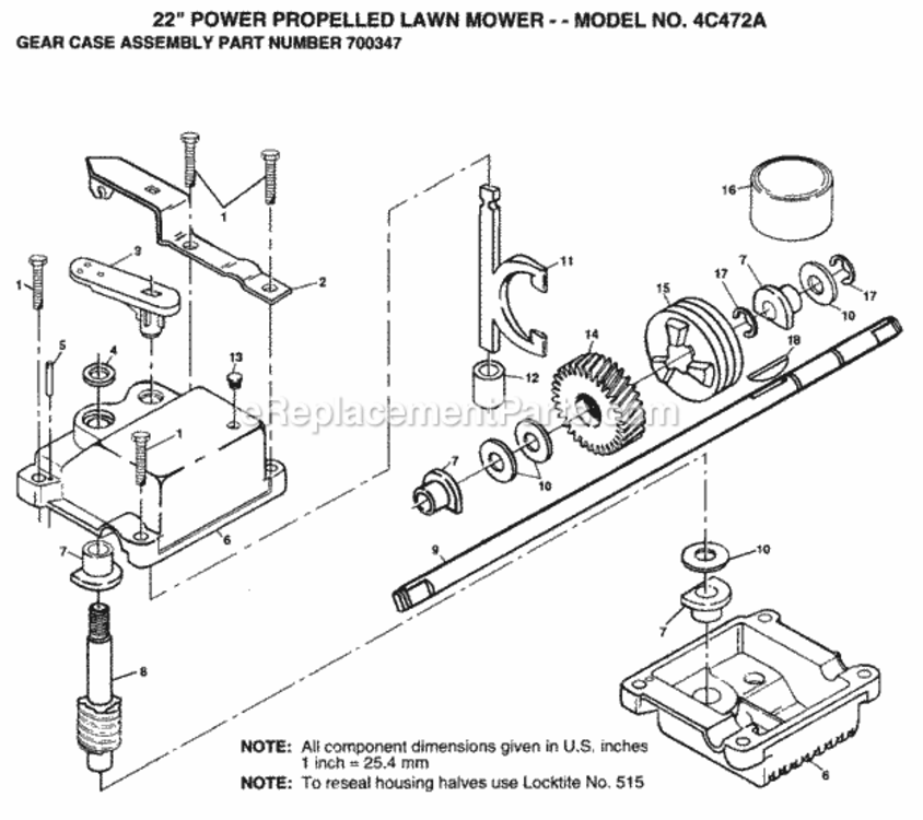 Page A Diagram and Parts List for 4C472A 1999 And Before Husqvarna Lawn Mower