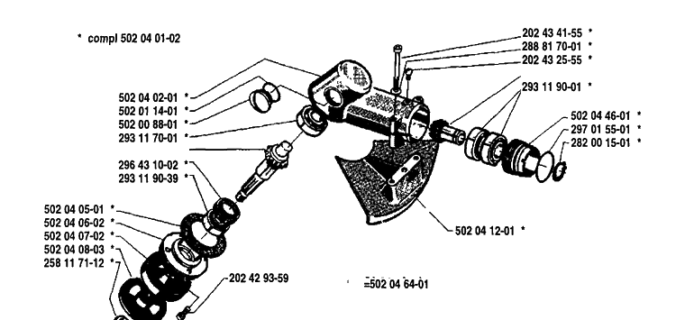 Guard Plate Assembly Diagram and Parts List for 140R 1980-02 Husqvarna Brush Cutter