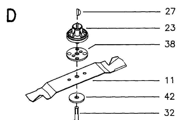 Cutting Equipment Diagram and Parts List for JET46R  Husqvarna Lawn Mower
