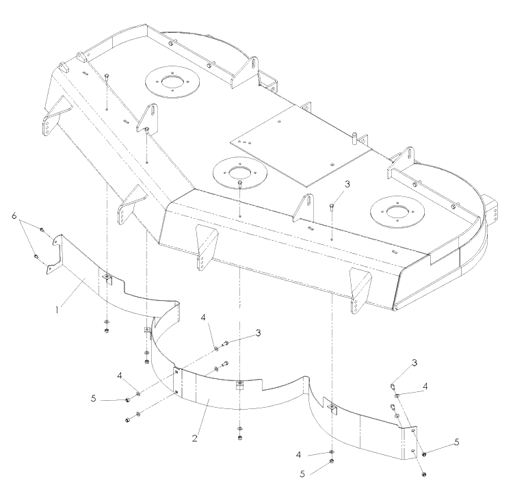 Accessories Front Baffle Kits 72 Inch Diagram and Parts List for BZ7234DBF 968999370 Husqvarna Lawn Mower
