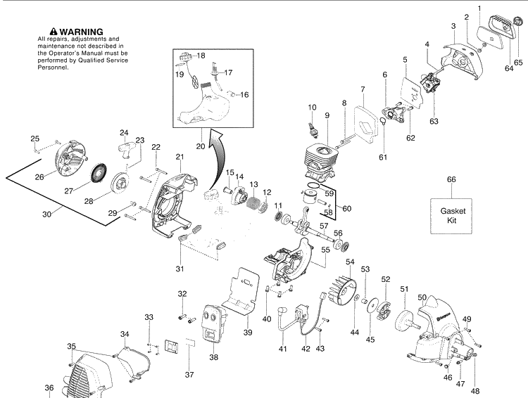Repair Parts 1 Diagram and Parts List for 128C 2008-09 Husqvarna Trimmer