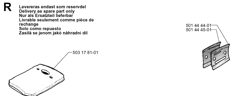 Accessories 2 Diagram and Parts List for 61 19993100001-20014000000 Husqvarna Chainsaw