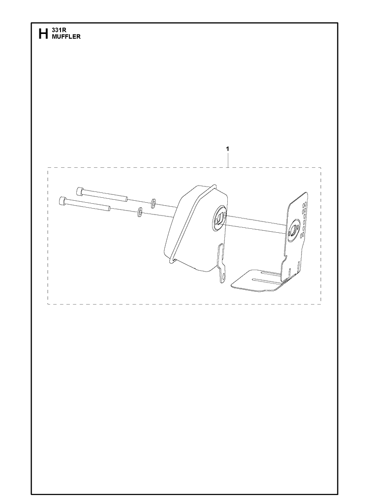 Muffler Diagram and Parts List for 331R (967866501)(20191400001-Current) Husqvarna Edger