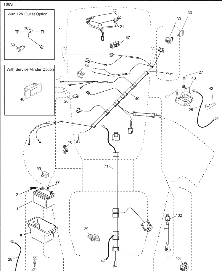 Electrical Diagram and Parts List for YTH21K46 (96043008500)(2009-08) Husqvarna Lawn Mower