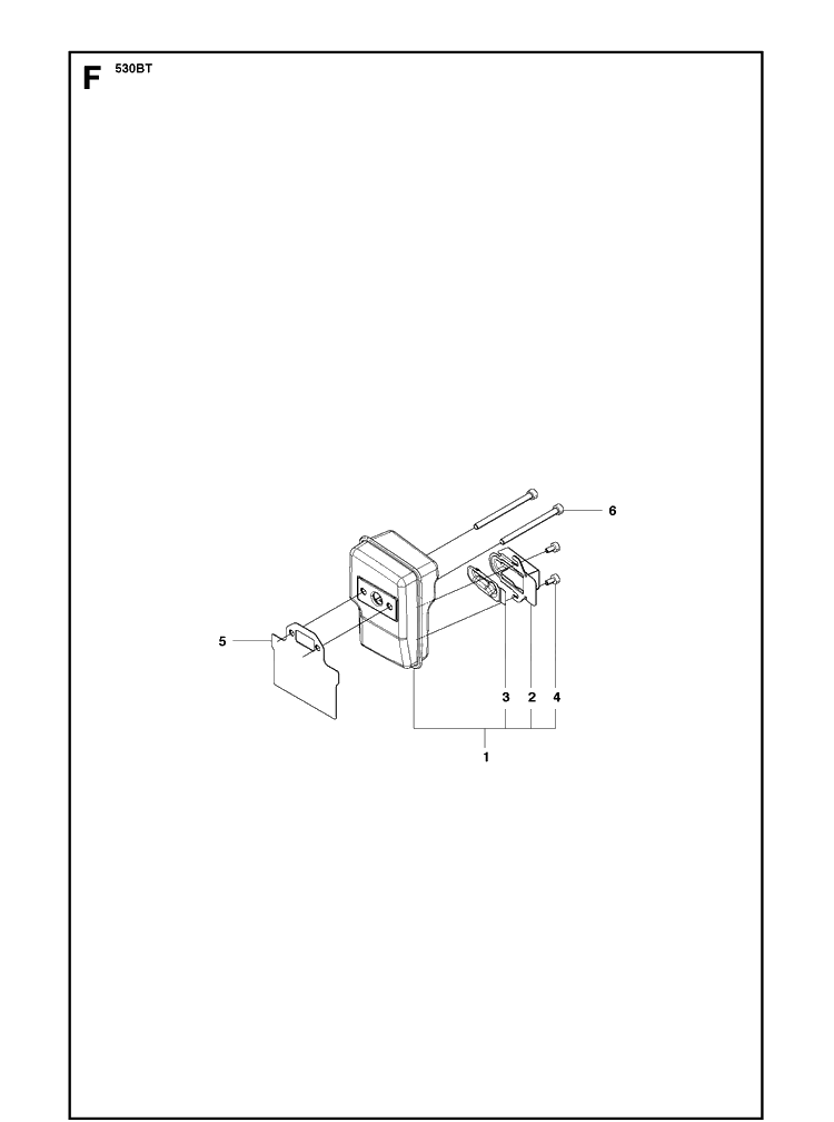 Muffler Diagram and Parts List for 530BT 20123800001-Current Husqvarna Leaf Blower / Vacuum