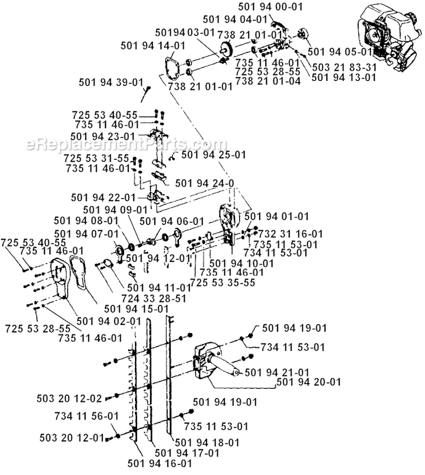 Page A Diagram and Parts List for 24H 1985-01 Husqvarna Trimmer