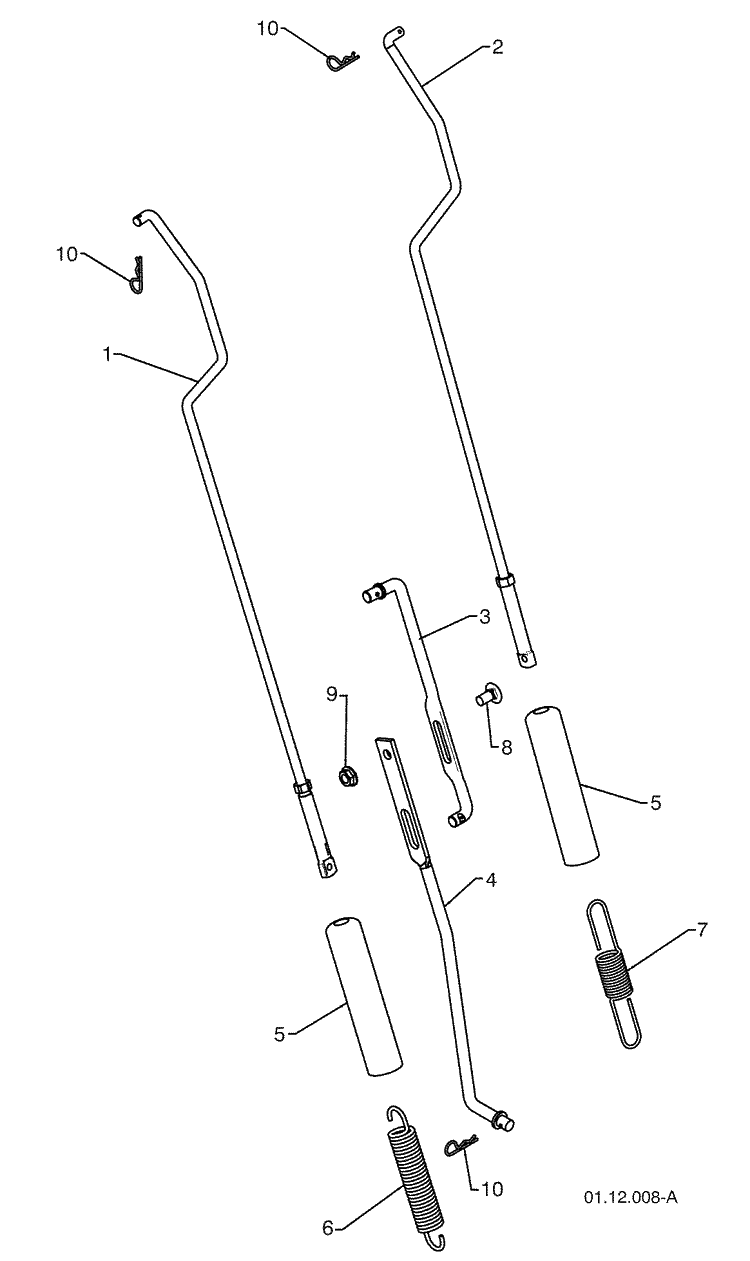 Handles-C Diagram and Parts List for 924SB (96193004500)(2009-06) Husqvarna Snow Blower