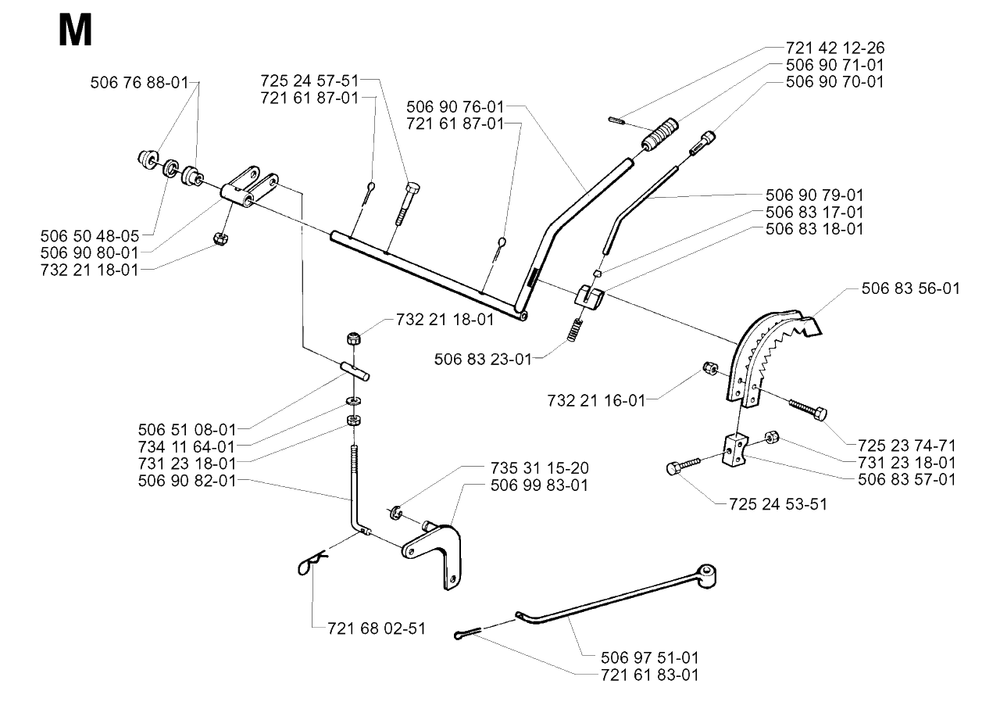 Controls 2 Diagram and Parts List for R11BIO 2001-01 Husqvarna Lawn Tractor