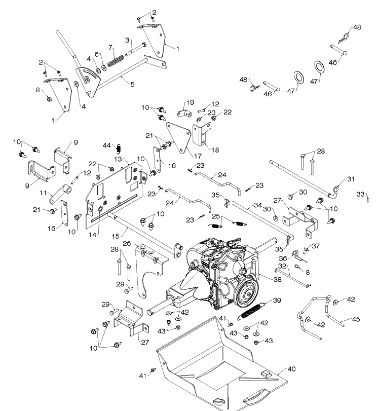 Drive Diagram and Parts List for ST327P  Husqvarna Snow Blower