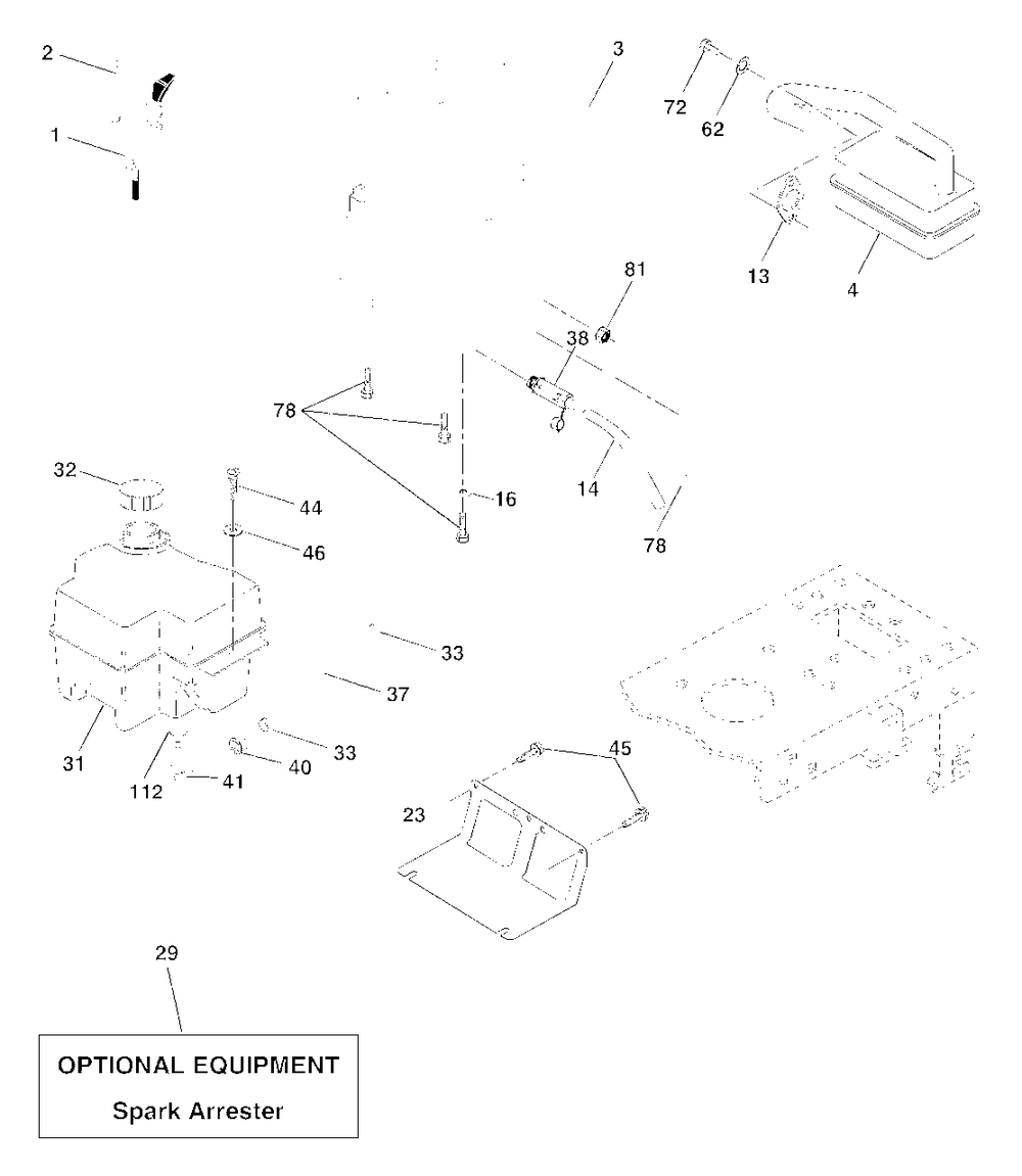Engine Diagram and Parts List for YTH1542 (954567048-D)(2001-11) Husqvarna Lawn Tractor