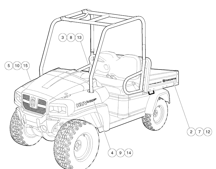 Badging Decals, Huv 4421-Gxp Diagram and Parts List for HUV4421GXP 2009 Husqvarna Lawn Tractor