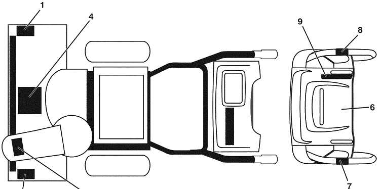 Decals Diagram and Parts List for 12524SB (96193004600)(2009-06) Husqvarna Snow Blower