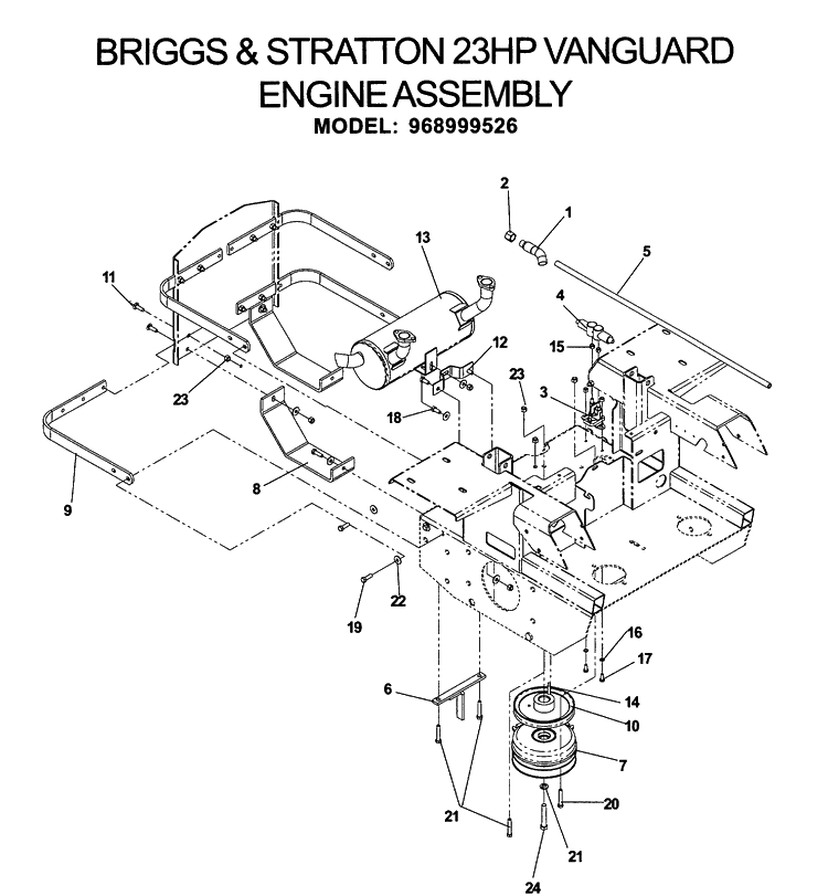 Engine 5 Diagram and Parts List for IZ5223 (968999526)(2006-08) Husqvarna Lawn Mower
