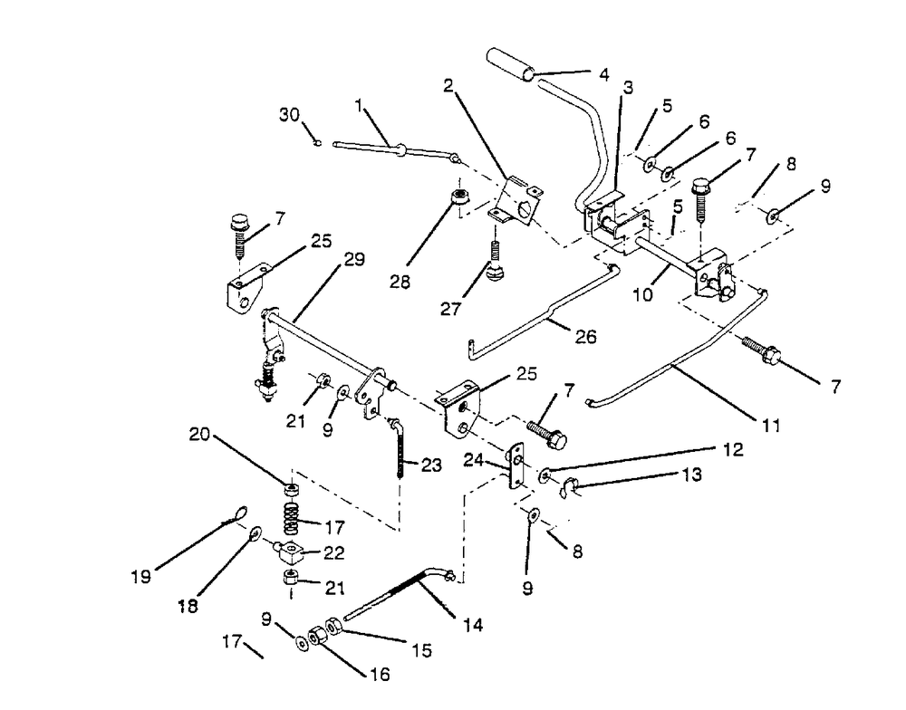 Brake / Rear Mower Lift Assembly Diagram and Parts List for LT92012 (954000251-A)(1993-01) Husqvarna Lawn Tractor