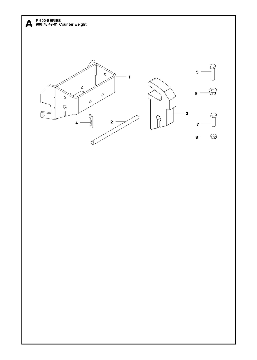 Complete Product Diagram and Parts List for P500D 2011 Husqvarna Lawn Tractor Accessories