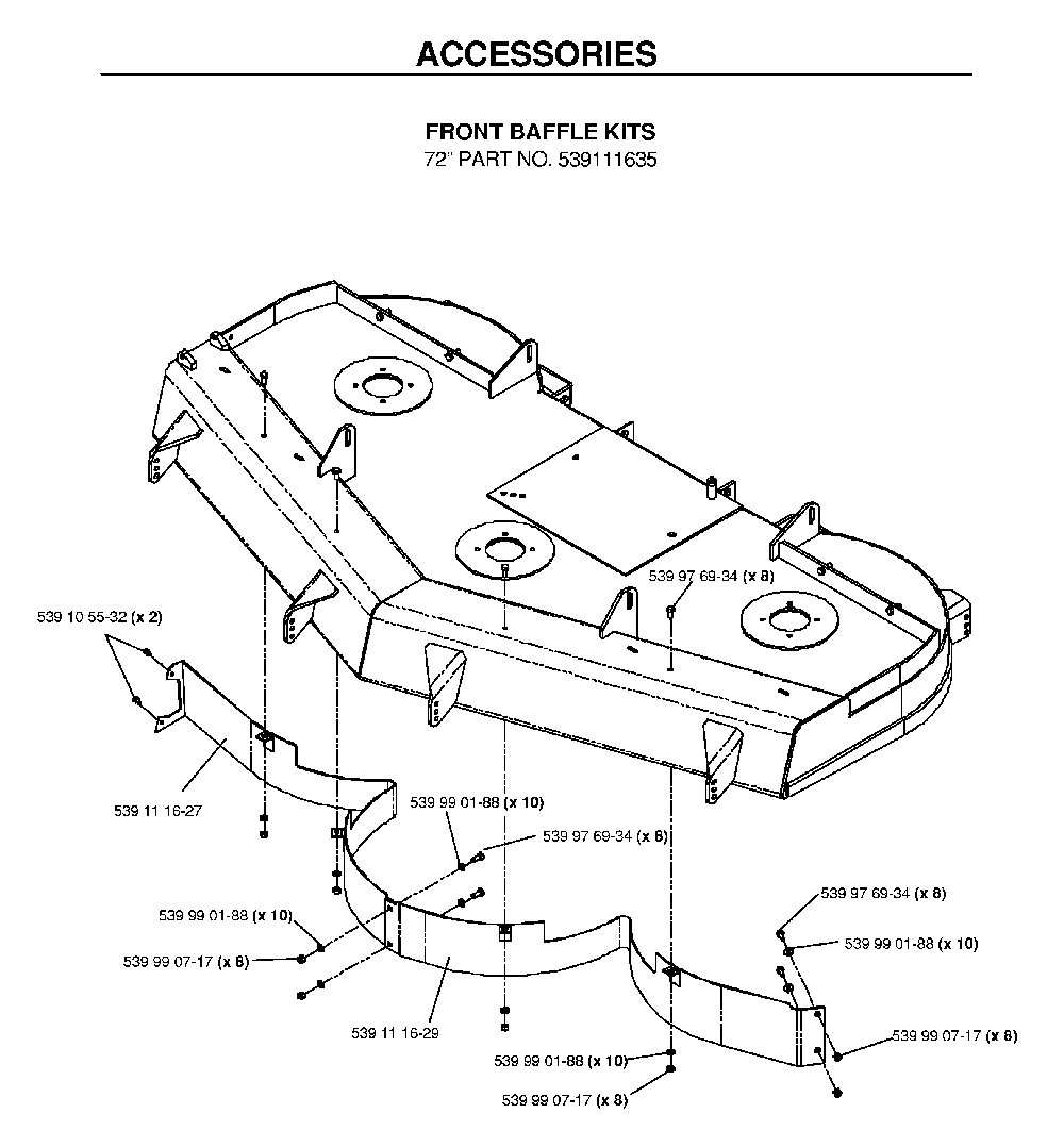 Accessories Diagram and Parts List for BZ34C (968999316)(2006-04) Husqvarna Lawn Tractor