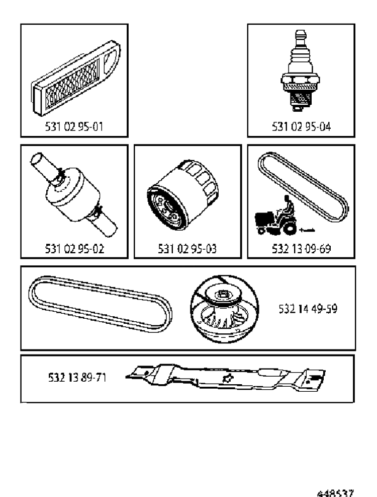 Frequently Used Parts Diagram and Parts List for LTH174 (96041024401)(2012-8) Husqvarna Lawn Tractor