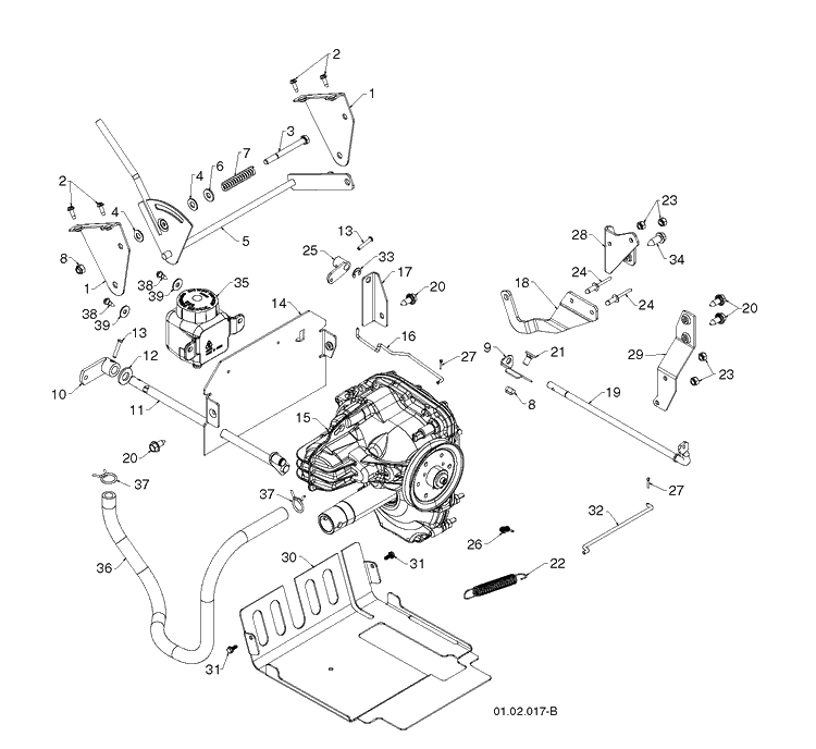 Drive 2 Diagram and Parts List for 1827EXLT (96193007701)(2012-09) Husqvarna Snow Blower