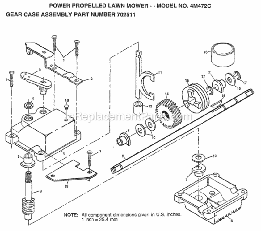 Page A Diagram and Parts List for 4M472C 1996 Husqvarna Lawn Mower