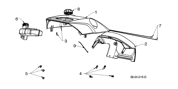 Shroud Diagram and Parts List for ST121E (96183000102)(2012-09) Husqvarna Snow Blower