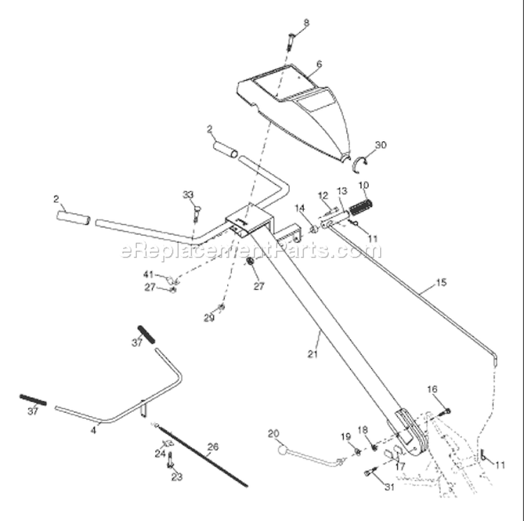 Page B Diagram and Parts List for 500RTT 500 RTT 96093000100 -2004-11 Husqvarna Tiller