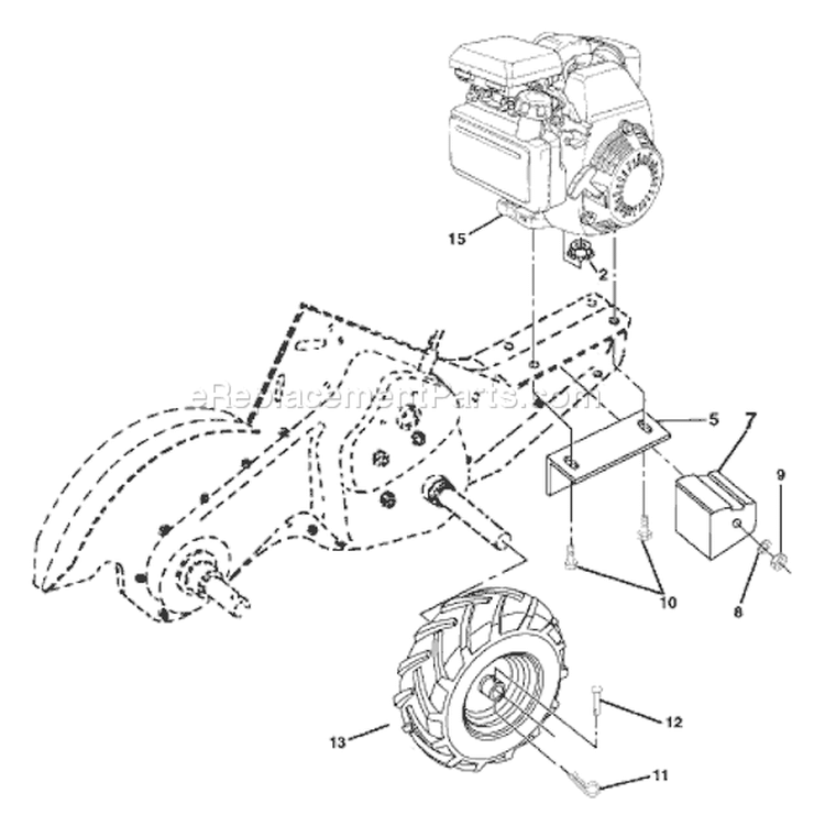 Page D Diagram and Parts List for 500RTT 500 RTT 96093000100 -2004-11 Husqvarna Tiller