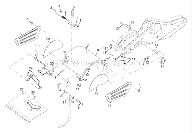Page F Diagram and Parts List for 500RTT 500 RTT 96093000100 -2004-11 Husqvarna Tiller