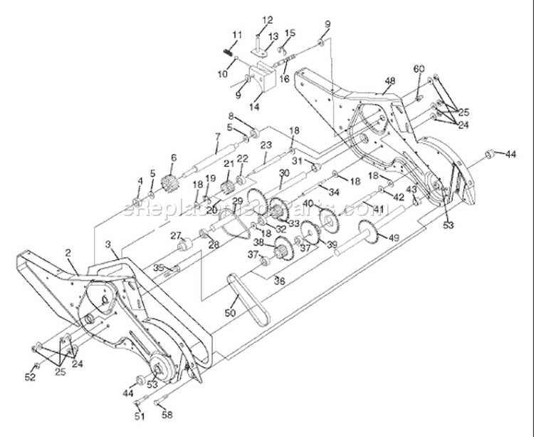 Page G Diagram and Parts List for 500RTT 500 RTT 96093000100 -2004-11 Husqvarna Tiller