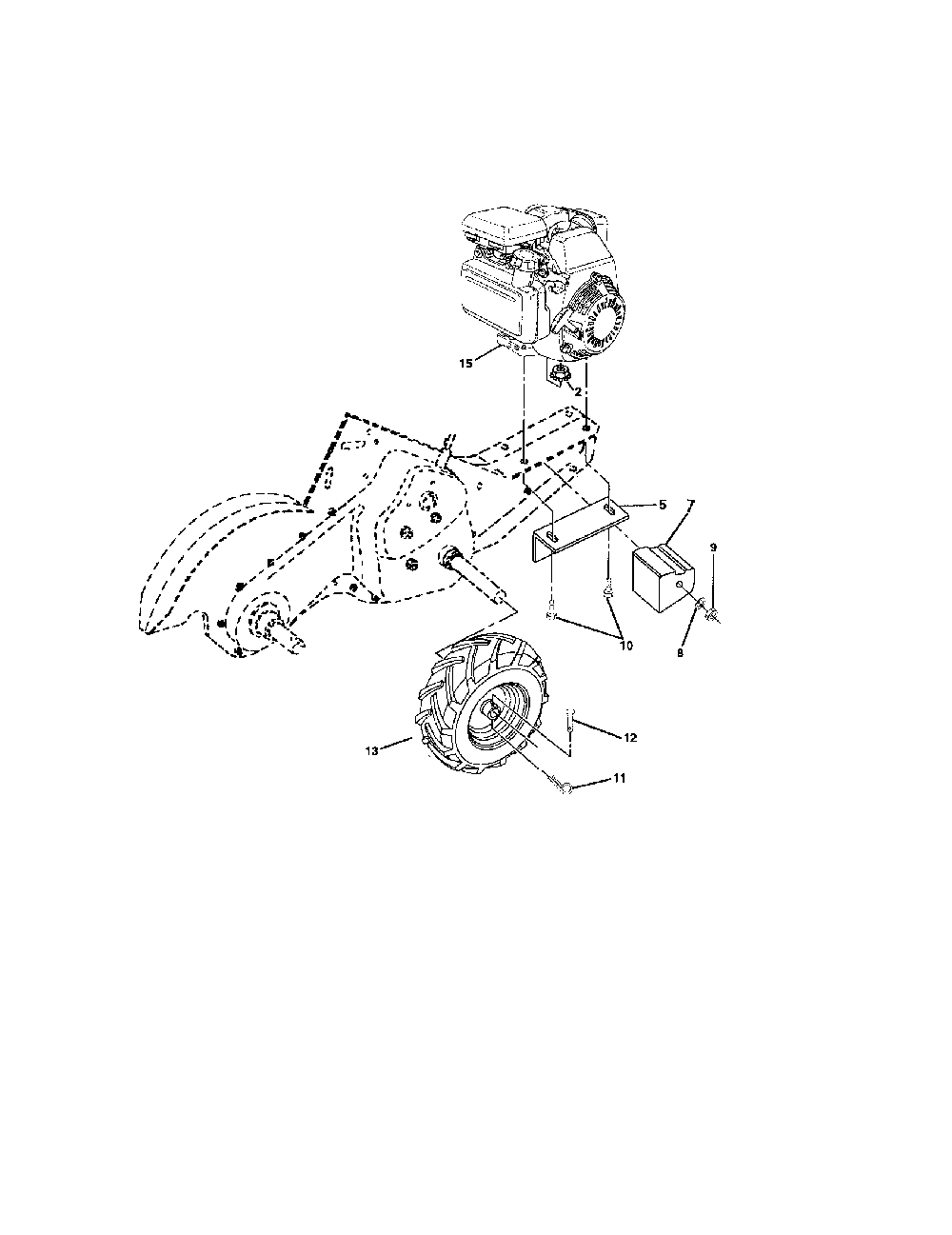 Mainframe, right side Diagram and Parts List for 917296250  Husqvarna Tiller
