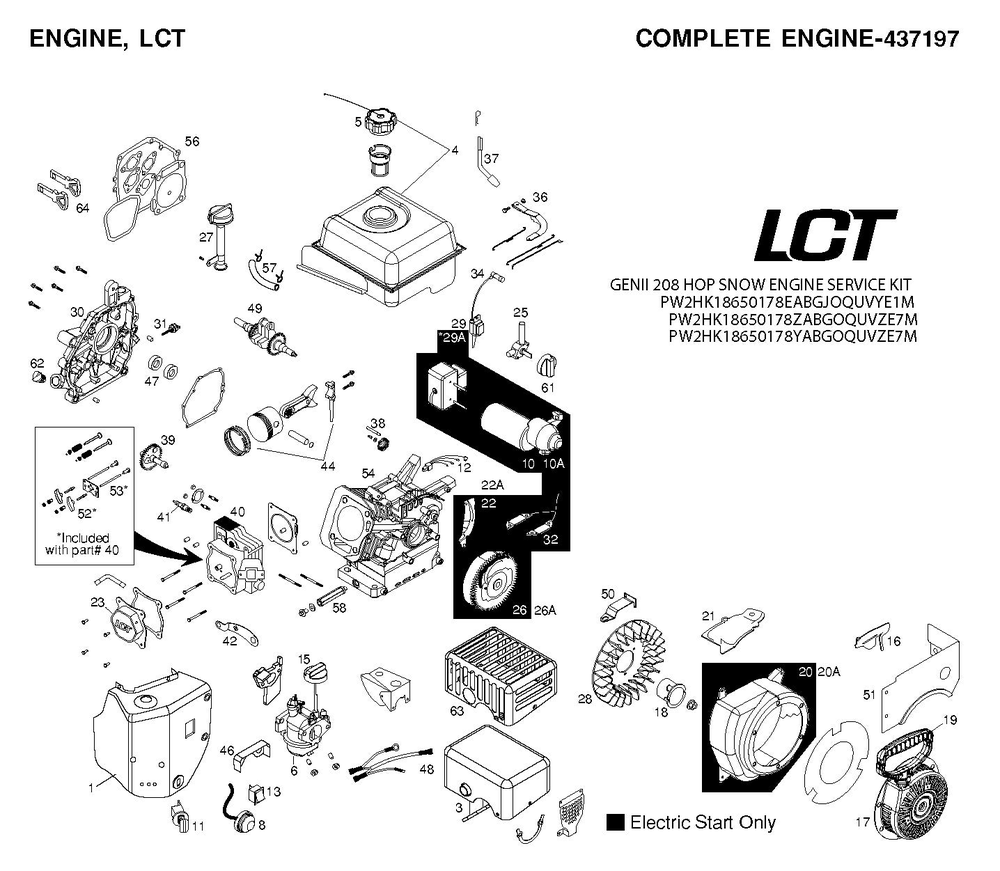Engine Diagram and Parts List for PW2HK18650178Z  Husqvarna Engine