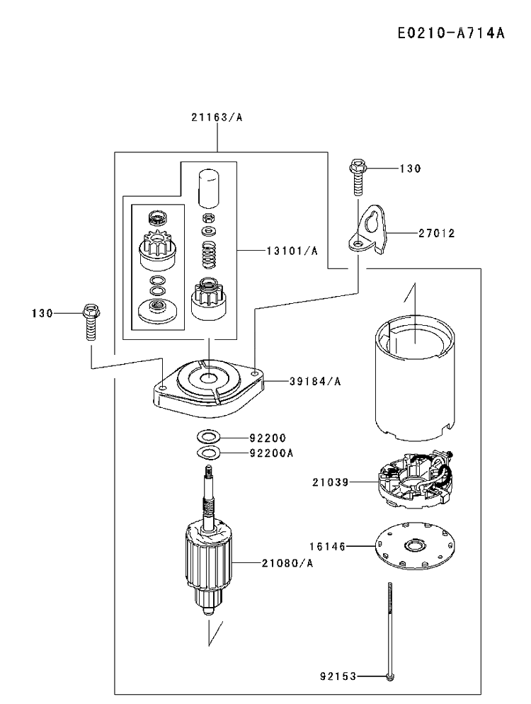 Starter Diagram and Parts List for FS481V-BS55 2017-09 Husqvarna Engine